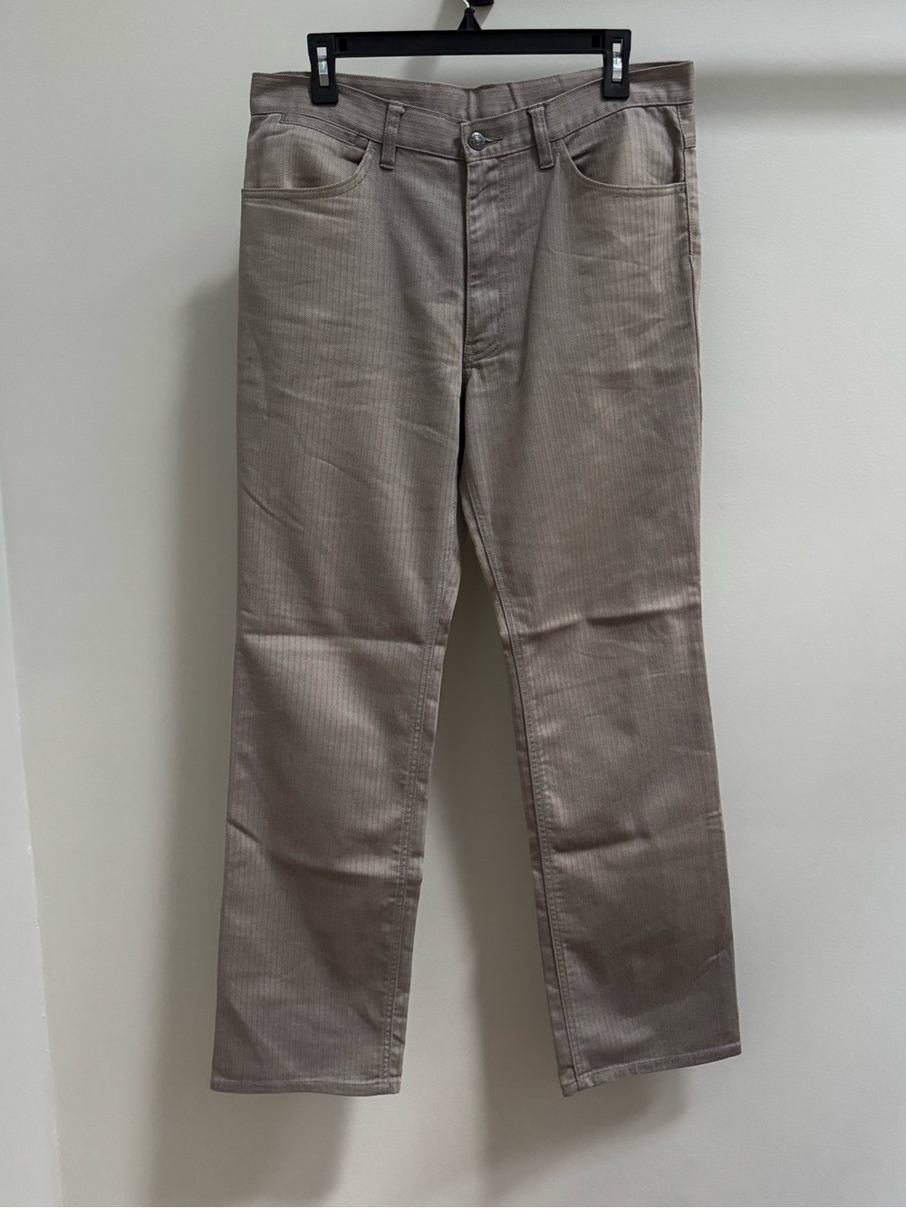 Vintage Junmen Japan Designer Herringbone Straight Leg Trousers Size L1